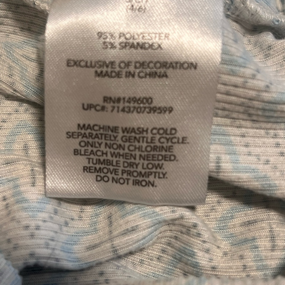 Flora Nikrooz Soft Knee Length Short Sleeve Nightie, Sz S (4-6) Blue Pattern - Picture 5 of 5